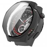 Carcasa cu protectie ecran din sticla securizata BizonMobile compatibila cu Huawei Watch GT 5 Pro 46 mm, Matte Black 2 - lerato.ro