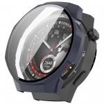 Carcasa cu protectie ecran din sticla securizata BizonMobile compatibila cu Huawei Watch GT 5 Pro 46 mm, Dark Blue 2 - lerato.ro