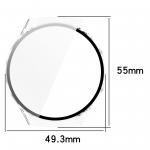 Carcasa cu protectie ecran din sticla securizata BizonMobile compatibila cu Huawei Watch GT 5 Pro 46 mm, Transparent 3 - lerato.ro