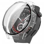 Carcasa cu protectie ecran din sticla securizata BizonMobile compatibila cu Huawei Watch GT 5 Pro 46 mm, Transparent 2 - lerato.ro