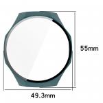 Carcasa cu protectie ecran din sticla securizata BizonMobile compatibila cu Huawei Watch GT 5 Pro 46 mm, Verde 3 - lerato.ro