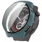 Carcasa cu protectie ecran din sticla securizata BizonMobile compatibila cu Huawei Watch GT 5 Pro 46 mm, Verde 2 - lerato.ro