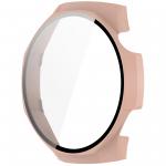 Carcasa cu protectie ecran din sticla securizata BizonMobile compatibila cu Huawei Watch GT 5 Pro 46 mm, Roz 4 - lerato.ro