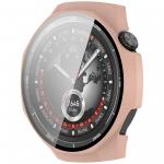 Carcasa cu protectie ecran din sticla securizata BizonMobile compatibila cu Huawei Watch GT 5 Pro 46 mm, Roz 6 - lerato.ro