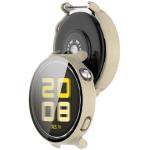 Carcasa cu protectie ecran din sticla securizata BizonMobile compatibila cu Huawei Watch GT 5 Pro 42 mm, Bej 5 - lerato.ro