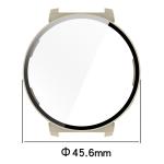Carcasa cu protectie ecran din sticla securizata BizonMobile compatibila cu Huawei Watch GT 5 Pro 42 mm, Bej 3 - lerato.ro