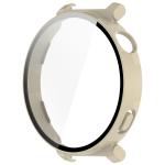 Carcasa cu protectie ecran din sticla securizata BizonMobile compatibila cu Huawei Watch GT 5 Pro 42 mm, Bej 4 - lerato.ro