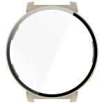 Carcasa cu protectie ecran din sticla securizata BizonMobile compatibila cu Huawei Watch GT 5 Pro 42 mm, Bej 9 - lerato.ro