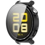 Carcasa cu protectie ecran din sticla securizata BizonMobile compatibila cu Huawei Watch GT 5 Pro 42 mm, Negru 6 - lerato.ro
