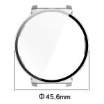 Carcasa cu protectie ecran din sticla securizata BizonMobile compatibila cu Huawei Watch GT 5 Pro 42 mm, Satin Silver 3 - lerato.ro