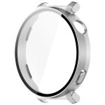 Carcasa cu protectie ecran din sticla securizata BizonMobile compatibila cu Huawei Watch GT 5 Pro 42 mm, Satin Silver 4 - lerato.ro