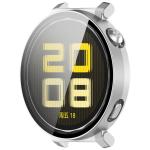 Carcasa cu protectie ecran din sticla securizata BizonMobile compatibila cu Huawei Watch GT 5 Pro 42 mm, Satin Silver 6 - lerato.ro