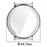 Carcasa cu protectie ecran BizonMobile Felipe compatibila cu Huawei Watch GT 5 Pro 42mm, Silver 3 - lerato.ro