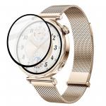 Folie sticla hibrid Bizon Glass Watch Edge Hybrid compatibila cu Huawei Watch GT 5 41 mm, Negru 4 - lerato.ro