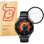 Folie sticla hibrid Bizon Glass Watch Edge Hybrid compatibila cu  Huawei Watch GT 5 46 mm, Negru 2 - lerato.ro