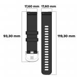 Curea din silicon Bizon Strap Watch Silicone Pro compatibila cu Huawei Watch GT 5 Pro 42mm / GT 5 41mm / GT 4 41mm, Negru 3 - lerato.ro
