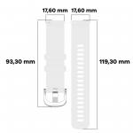 Curea din silicon Bizon Strap Watch Silicone Pro compatibila cu Huawei Watch GT 5 Pro 42mm / GT 5 41mm / GT 4 41mm, Alb 3 - lerato.ro