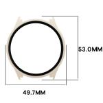 Carcasa cu protectie ecran BizonMobile Adamo compatibila cu Xiaomi Watch 5, Bej 3 - lerato.ro