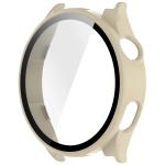 Carcasa cu protectie ecran BizonMobile Adamo compatibila cu Xiaomi Watch 5, Bej 4 - lerato.ro