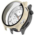 Carcasa cu protectie ecran BizonMobile Adamo compatibila cu Xiaomi Watch 5, Bej 2 - lerato.ro