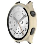 Carcasa cu protectie ecran BizonMobile Adamo compatibila cu Xiaomi Watch 5, Bej 6 - lerato.ro