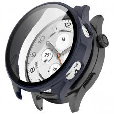 Carcasa cu protectie ecran BizonMobile Adamo compatibila cu Xiaomi Watch 5, Dark Blue