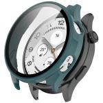Carcasa cu protectie ecran BizonMobile Adamo compatibila cu Xiaomi Watch 5, Verde 2 - lerato.ro