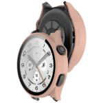 Carcasa cu protectie ecran BizonMobile Adamo compatibila cu Xiaomi Watch 5, Roz 5 - lerato.ro