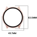 Carcasa cu protectie ecran BizonMobile Adamo compatibila cu Xiaomi Watch 5, Roz 3 - lerato.ro
