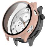 Carcasa cu protectie ecran BizonMobile Adamo compatibila cu Xiaomi Watch 5, Roz 2 - lerato.ro