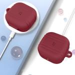 Carcasa Bizon Silicone Case compatibila cu Samsung Galaxy Buds 4 / 4 Pro, Dark Purple 4 - lerato.ro