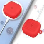 Carcasa Bizon Silicone Case compatibila cu Samsung Galaxy Buds 4 / 4 Pro, Rosu 4 - lerato.ro