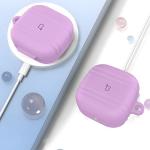 Carcasa Bizon Silicone Case compatibila cu Samsung Galaxy Buds 4 / 4 Pro, Light Purple 4 - lerato.ro