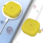 Carcasa Bizon Silicone Case compatibila cu Samsung Galaxy Buds 4 / 4 Pro, Galben 4 - lerato.ro