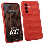 Kit protectie 2 in 1 BizonMobile, Carcasa Bizon Tur si Folie sticla securizata Bizon Glass Edge, compatibil cu Samsung Galaxy A27 5G, Rosu 4 - lerato.ro