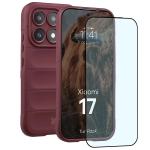 Kit protectie 2 in 1 BizonMobile, Carcasa Bizon Tur si Folie sticla securizata Bizon Glass Edge, compatibil cu Xiaomi 17, Dark Purple 2 - lerato.ro