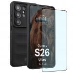 Kit protectie 2 in 1 BizonMobile, Carcasa Bizon Tur si Folie sticla securizata Bizon Glass Edge, compatibil cu Samsung Galaxy S26 Ultra, Negru 2 - lerato.ro