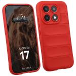 Kit protectie 2 in 1 BizonMobile, Carcasa Bizon Tur si Folie sticla securizata Bizon Glass Edge, compatibil cu Xiaomi 17, Rosu 4 - lerato.ro