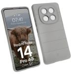 Carcasa Bizon Tur compatibila cu Xiaomi Redmi Note 14 Pro 4G, Light Grey 3 - lerato.ro