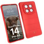 Carcasa Bizon Tur compatibila cu Xiaomi Redmi Note 14 Pro 4G, Rosu 3 - lerato.ro