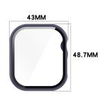 Carcasa cu protectie ecran din sticla securizata BizonMobile compatibila cu Apple Watch 10 / 11 46mm, Dark Blue 3 - lerato.ro