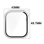 Carcasa cu protectie ecran din sticla securizata BizonMobile compatibila cu Apple Watch 10 / 11 46mm, Silver 3 - lerato.ro