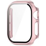 Carcasa cu protectie ecran din sticla securizata BizonMobile compatibila cu Apple Watch 10 / 11 46mm, Roz 4 - lerato.ro