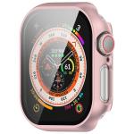 Carcasa cu protectie ecran din sticla securizata BizonMobile compatibila cu Apple Watch 10 / 11 46mm, Roz 6 - lerato.ro