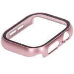 Carcasa cu protectie ecran din sticla securizata BizonMobile compatibila cu Apple Watch 10 / 11 46mm, Roz 8 - lerato.ro