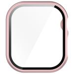 Carcasa cu protectie ecran din sticla securizata BizonMobile compatibila cu Apple Watch 10 / 11 46mm, Roz 9 - lerato.ro