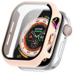 Carcasa cu protectie ecran din sticla securizata BizonMobile compatibila cu Apple Watch 10 / 11 42mm, Roz 2 - lerato.ro