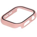 Carcasa cu protectie ecran din sticla securizata BizonMobile compatibila cu Apple Watch 10 / 11 42mm, Roz 7 - lerato.ro