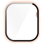 Carcasa cu protectie ecran din sticla securizata BizonMobile compatibila cu Apple Watch 10 / 11 42mm, Roz 9 - lerato.ro