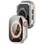 Carcasa cu protectie ecran din sticla securizata BizonMobile compatibila cu Apple Watch 10 / 11 42mm, Champagne 5 - lerato.ro